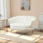 HOMCOM Vintage Sofa dwuosobowa, Sofa, aksamit, do 150 kg,
