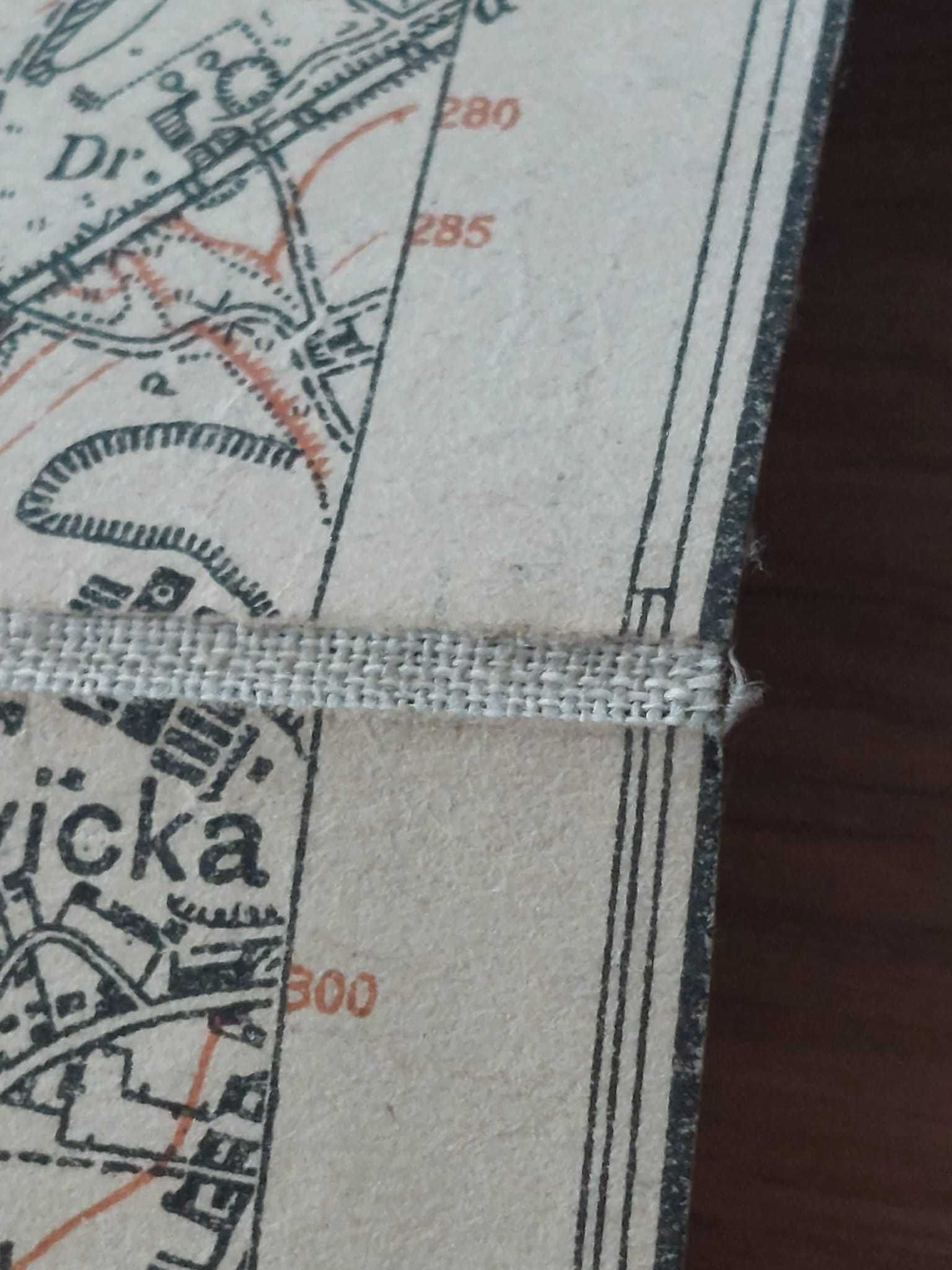 Mapa wojskowa WIG Katowice Chorzów Ruda oryginał 1926, płótno, II RP