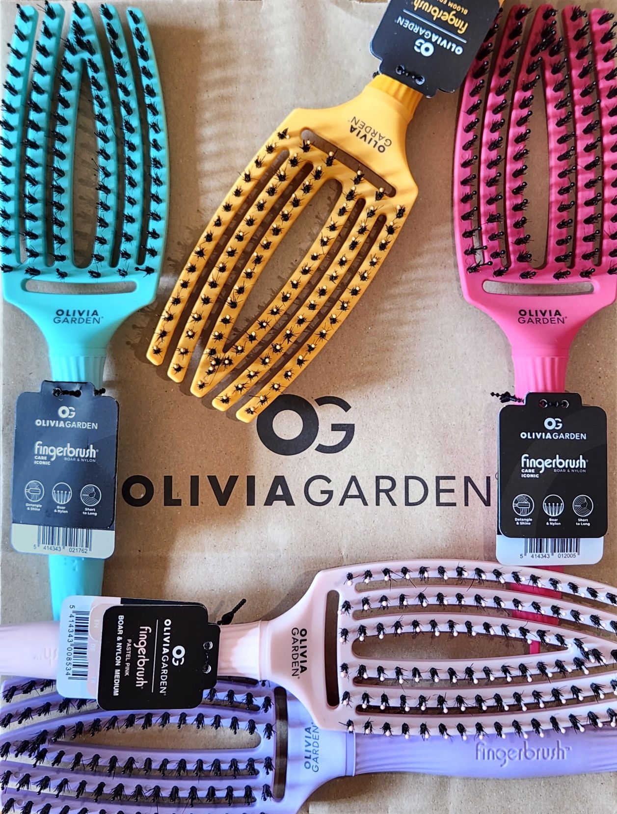 Щетка Olivia Garden Fingerbrush Combo Medium (Limited Edition)