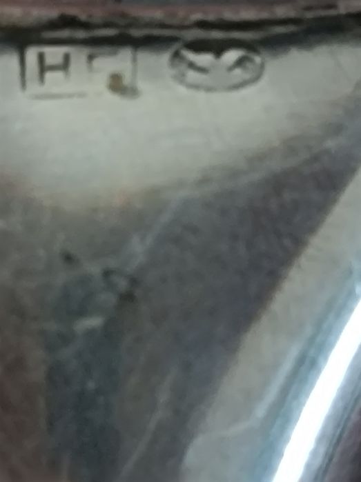 Lustro ,inicjały DC -toaletka 1939 Srebro ,srebrzenie. Antyk.