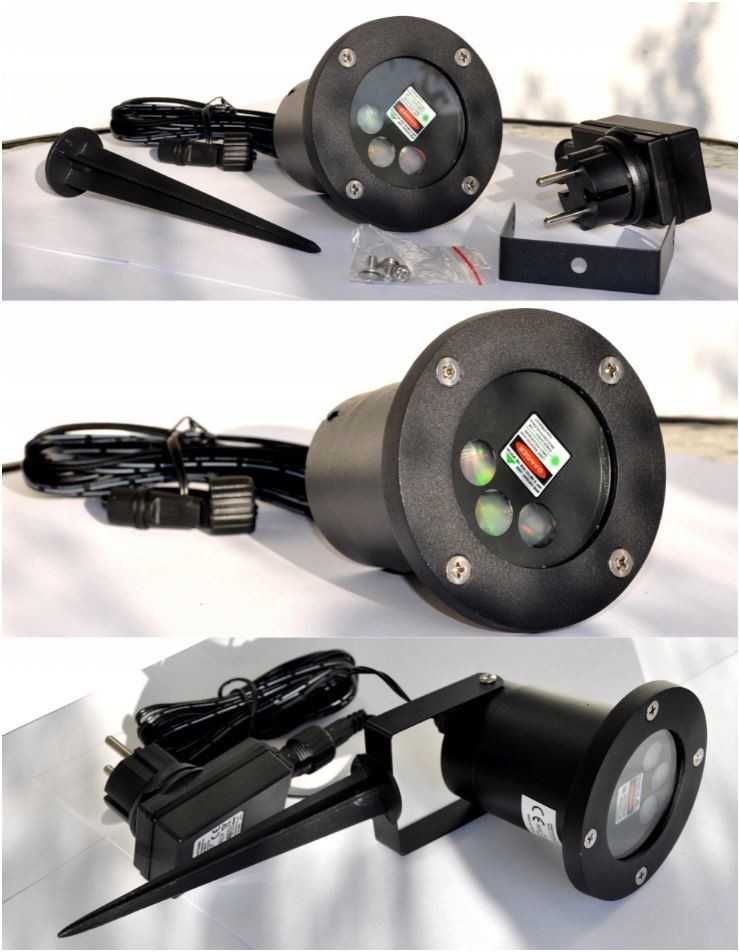 Star Shower Projektor Laserowy RGB Laser Ogrodowy Ruchomy Świąteczny