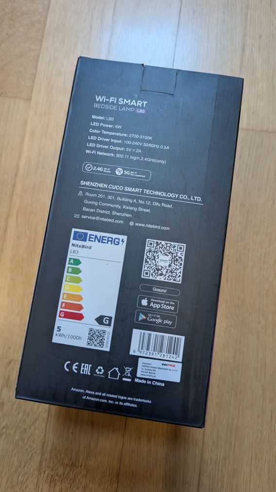 Inteligentna lampka Smart Nitebird LB3 NOWA