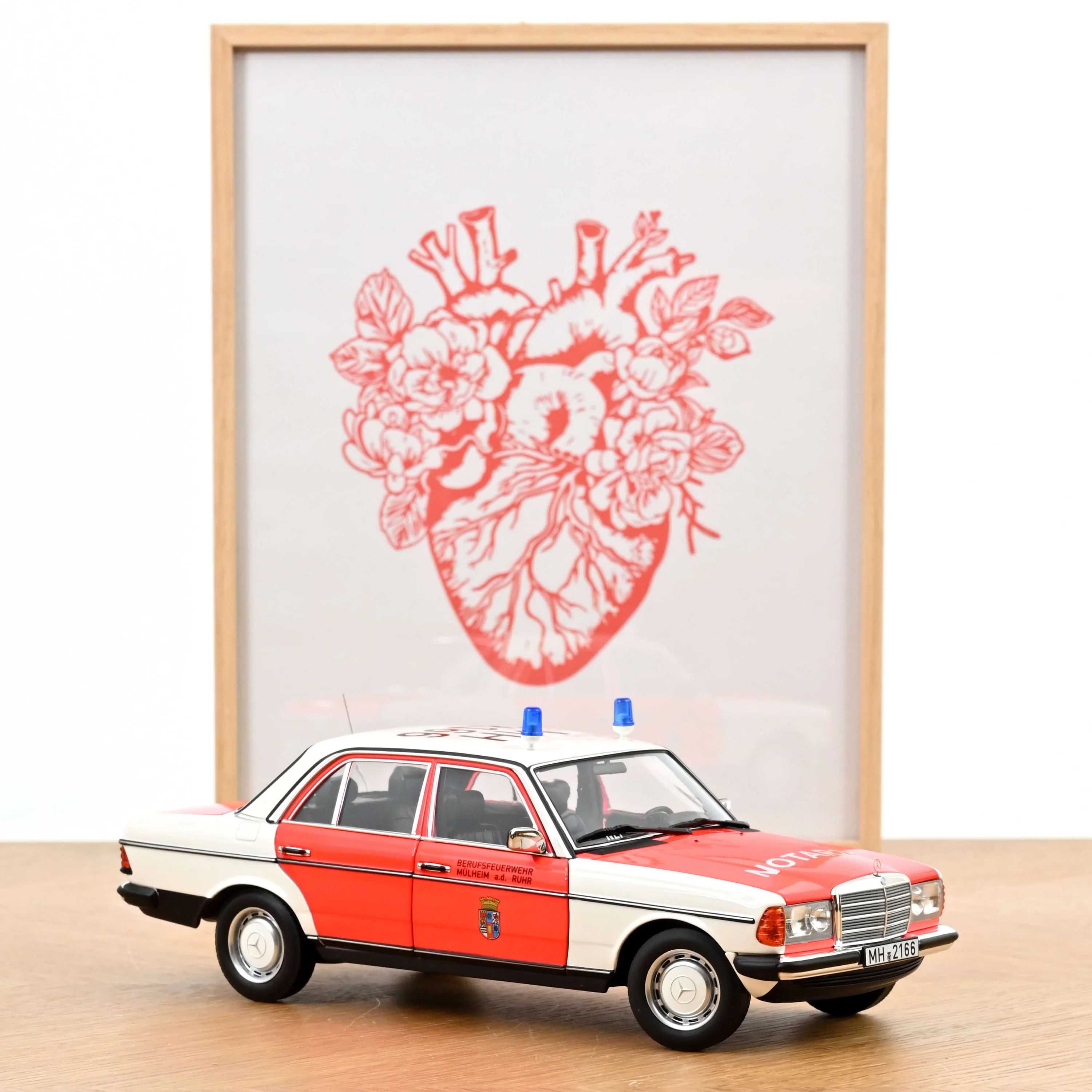 Mercedes-Benz 200 W123 Emergency Ambulance 1984 Norev 1:18