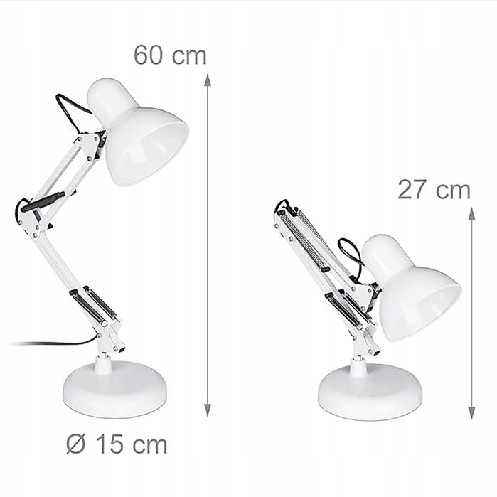 Lampka na biurko, biała