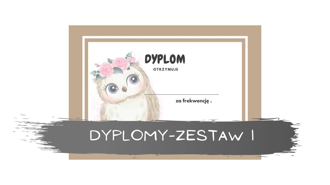 Zestaw dyplomów- cztery wzory