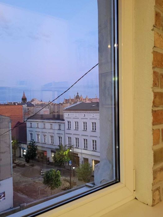 Apartament w centrum Gniezna przy Rynku. Widok na stare miasto