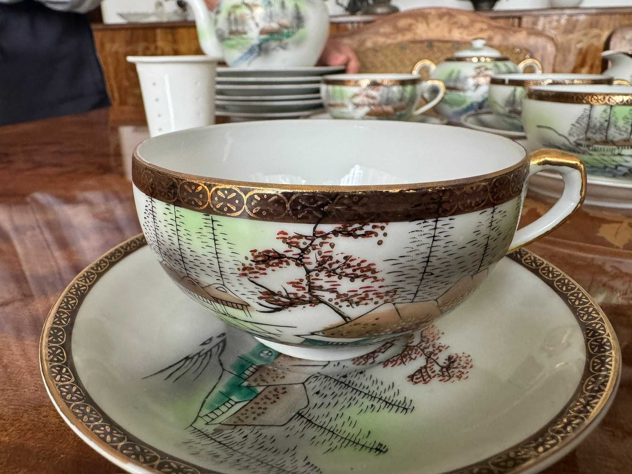 Porcelana Japońska zestaw 21 elementów  KUTANI