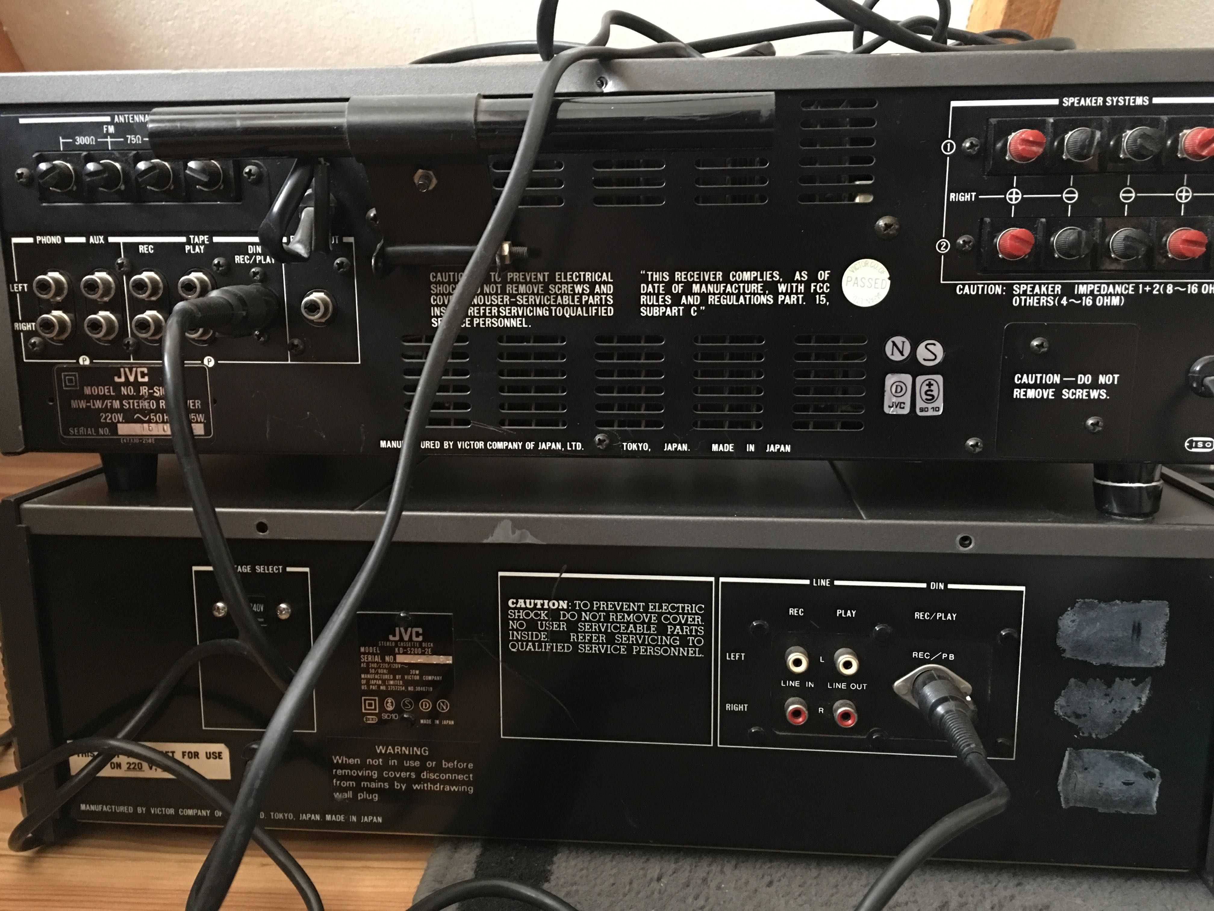 Zestaw JVC amplituner i magnetofon