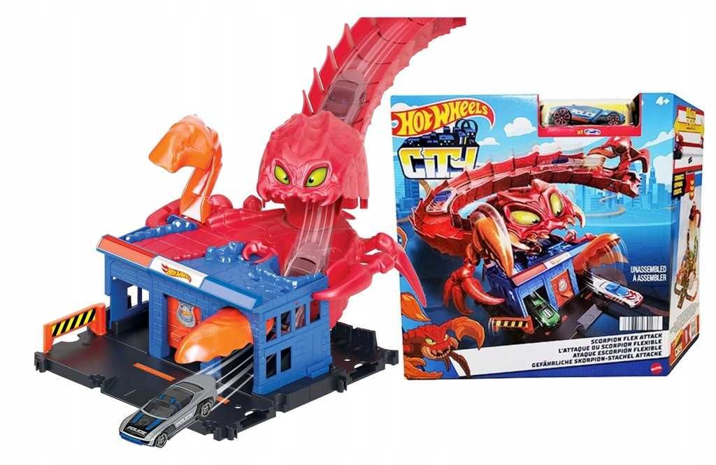 HOT WHEELS city pulapka skorpiona+2 auta HDR 32 scorpion