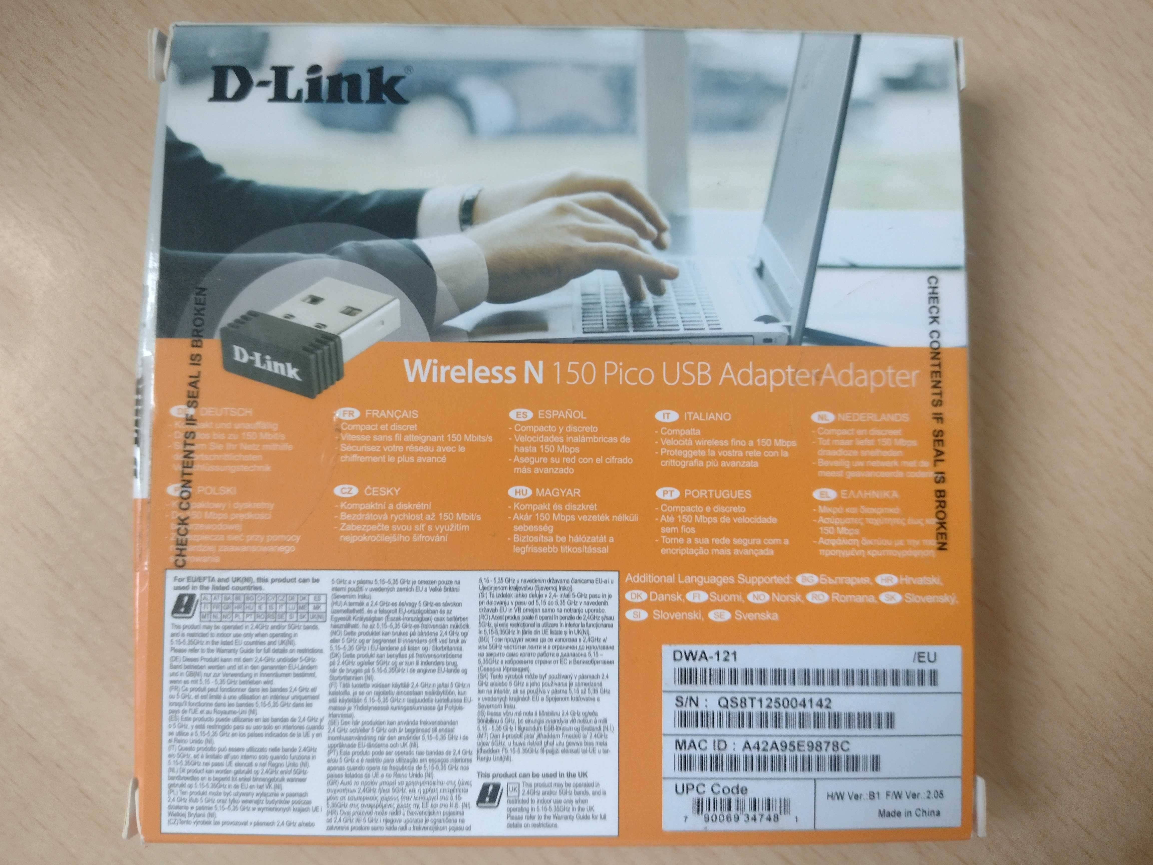 Adapter wi-fi D-Link Wireless N 150 Pico USB 2.0