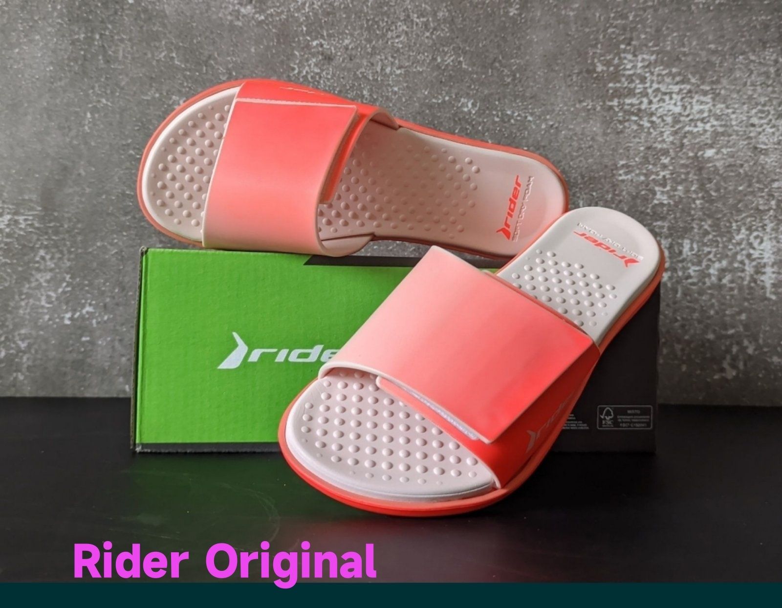 Шльопанці жіночі Rider Pool Slide рожеві сланці оригінал Бразилія