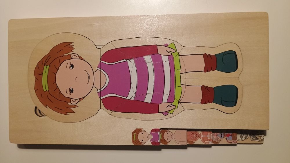 Drewniana układanka ciało człowieka puzzle edukacyjne Playtive