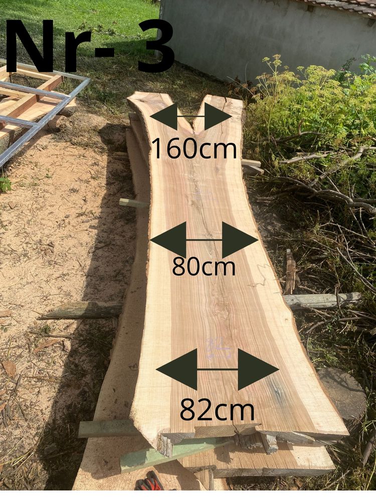 Deski Monolity Jesionowe średnica 80- 160 cm Długość 5m