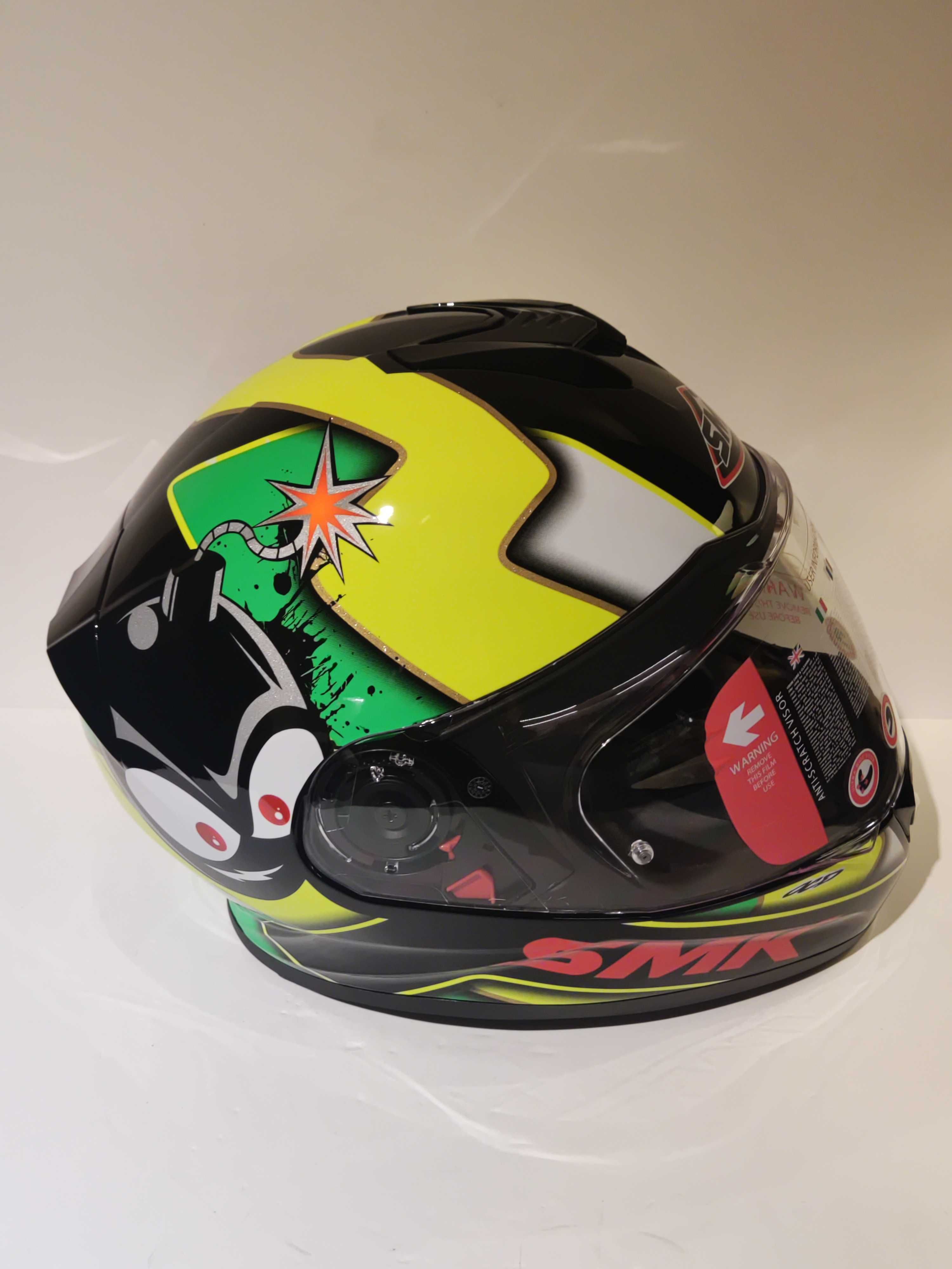 Capacete dupla-viseira integral mota scooter novo