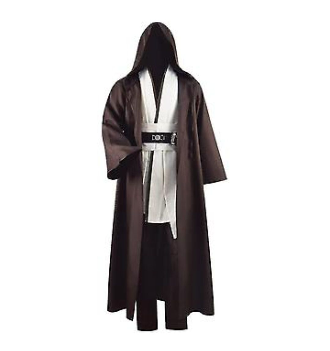 NUWIND męski kostium Jedi średniowieczna tunika płaszcz z kapturem pel