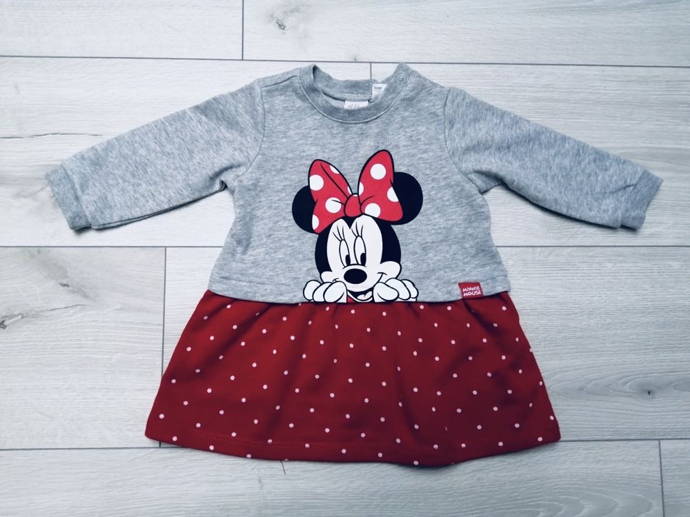 Sukienka H&M Minnie Mouse r. 74 Disney, kropki