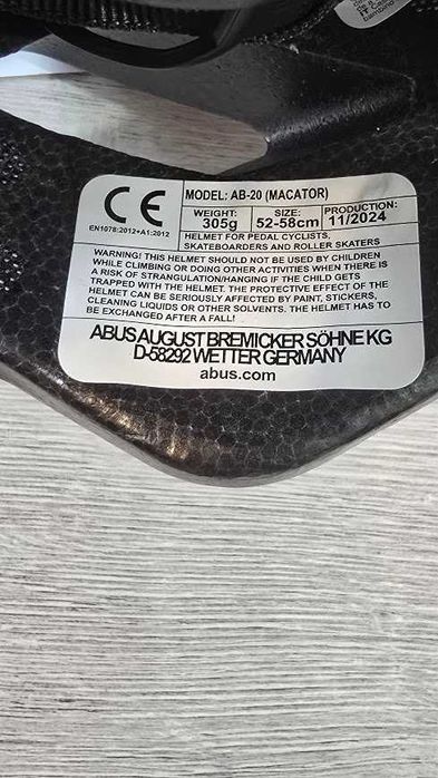 ABUS MACATOR AB-20 KASK Rowerowy dla dorosłych z Daszkiem M 52-58 cm