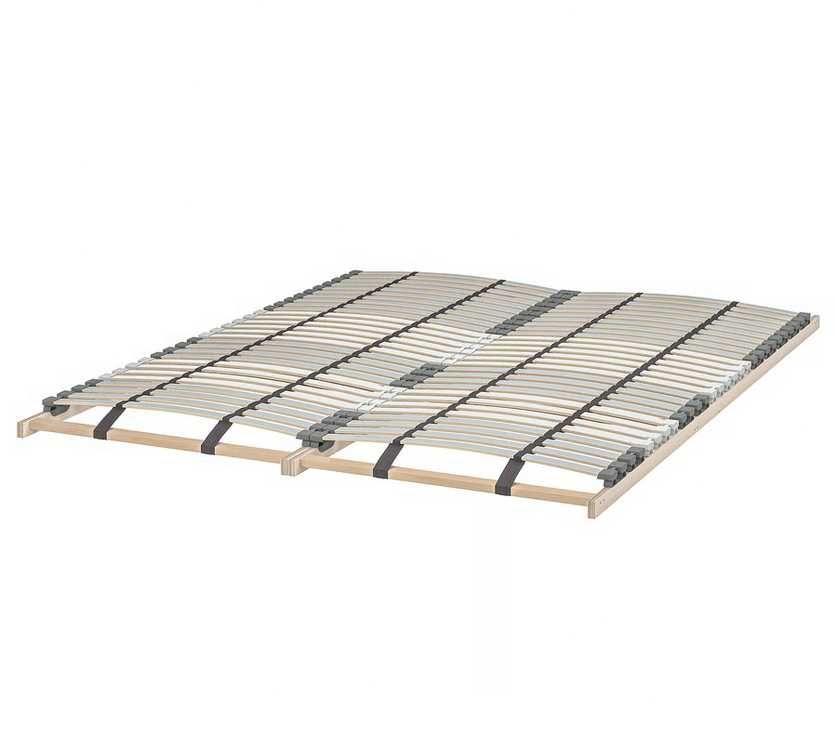 Cama de casal Hemnes com estrado de ripas Lönset