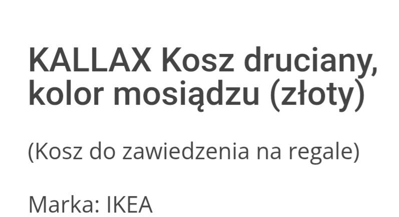 Wkład do kallax złoty