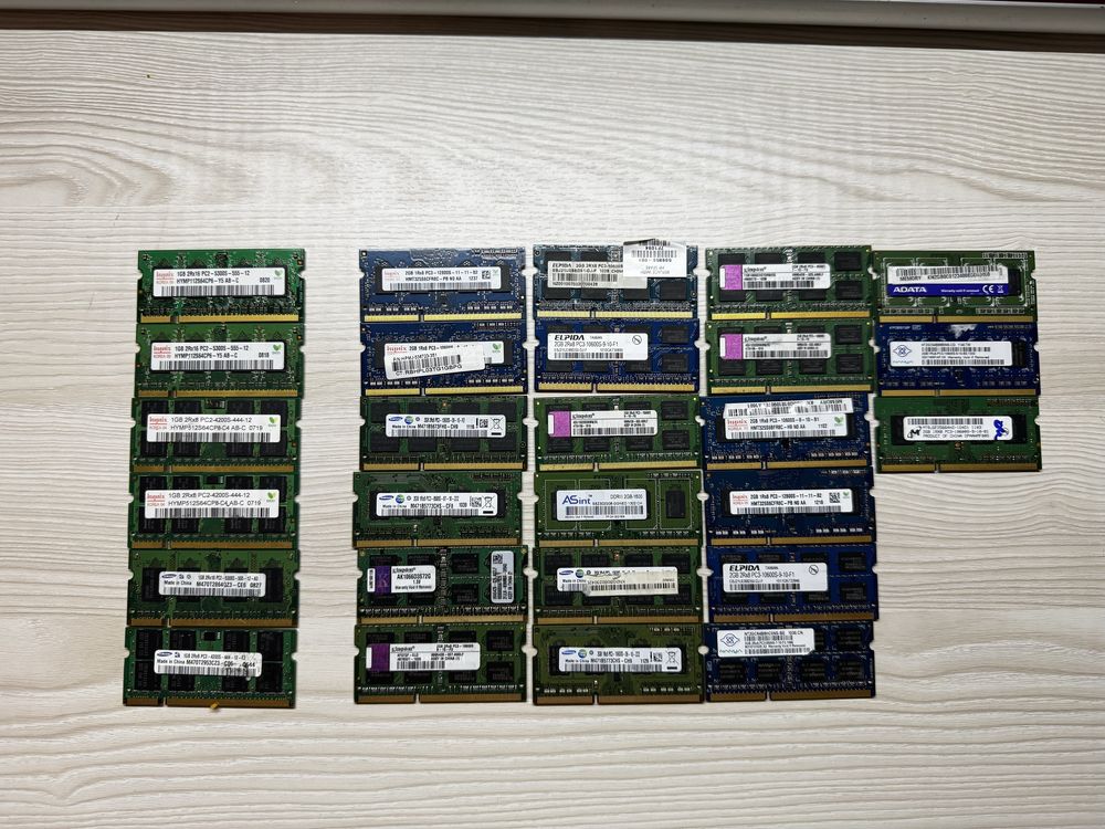 ‼️Лот за всі 27шт‼️Оперативна памʼять для ноутбука DDR3 so-dimm ddr2