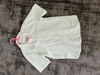 Biala, beżowa, lniana koszula elegancka 158 HM, jak nowa