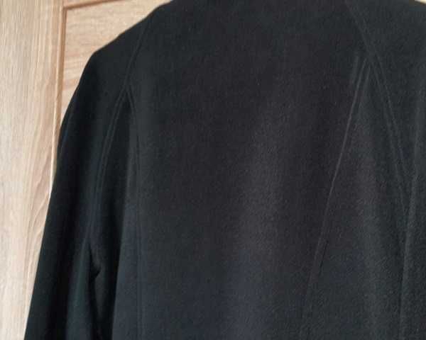 MARYNARKA-ŻAKIET czarny, rozm. 40/42, jednostronna biała klapa - super