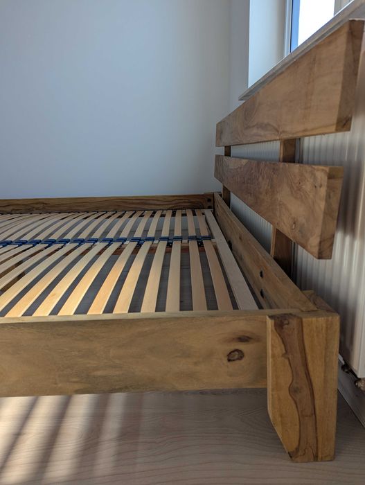 Stelaż Łóżko lite drewno Palisander ze stelażem 180x200