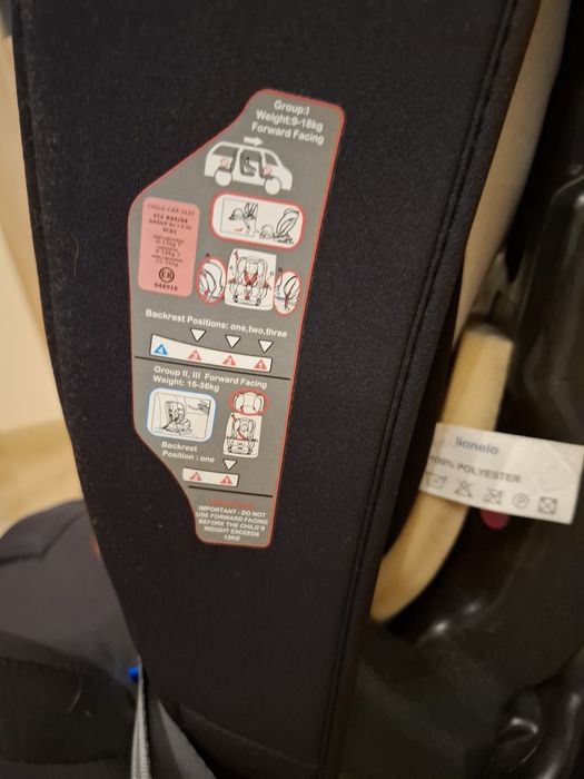 Fotelik samochodowy isofix LIONELO SANDER 0-36kg