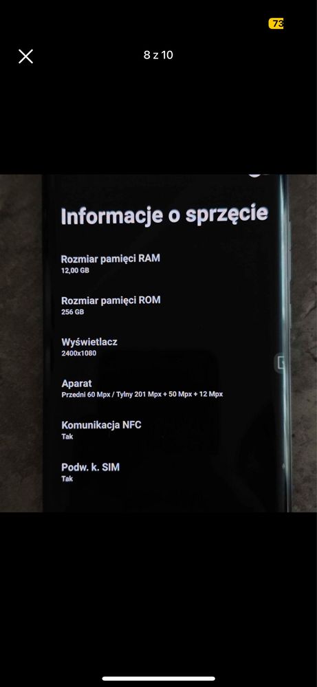 Motorola edge 30 ultra 12/256, zestaw w bdb stanie.