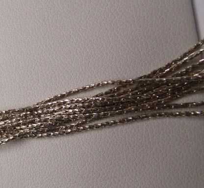 Srebrna bransoletka z łańcuszków 18,5 cm. 3 mm.