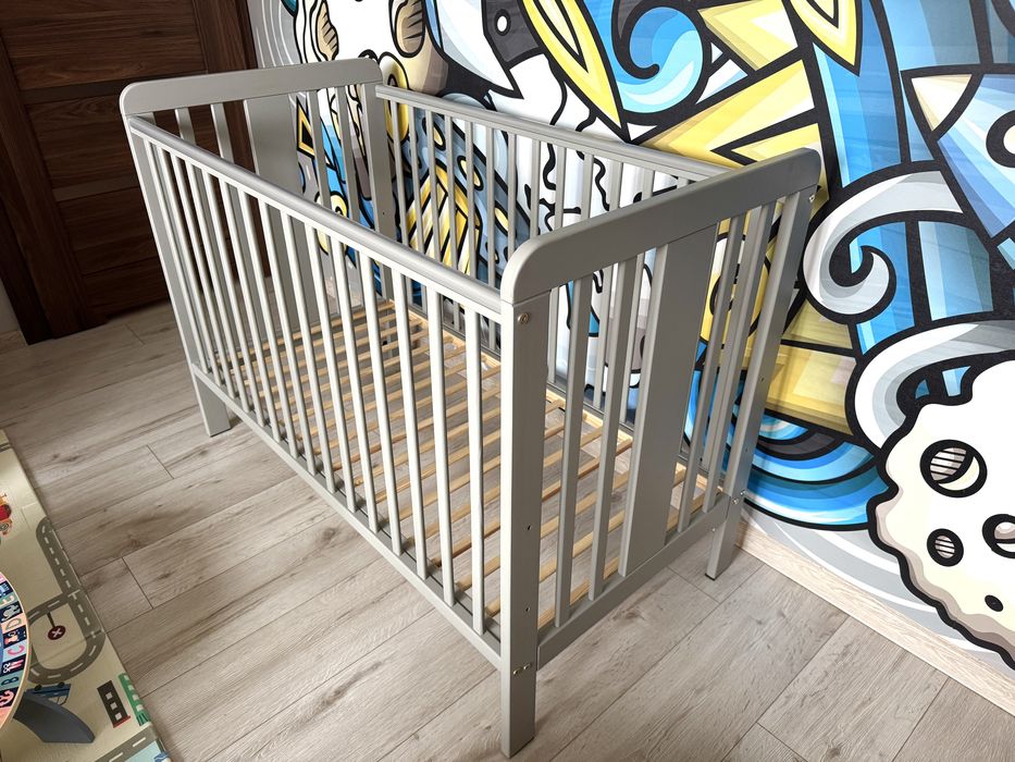 Łóżeczko Woodies Star Cot 120x60 cm + przewijak