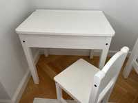 Komplet Biurko krzesło Ikea SUNDVIK stolik dla dziecka biały