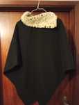 Poncho preto tamanho unico
