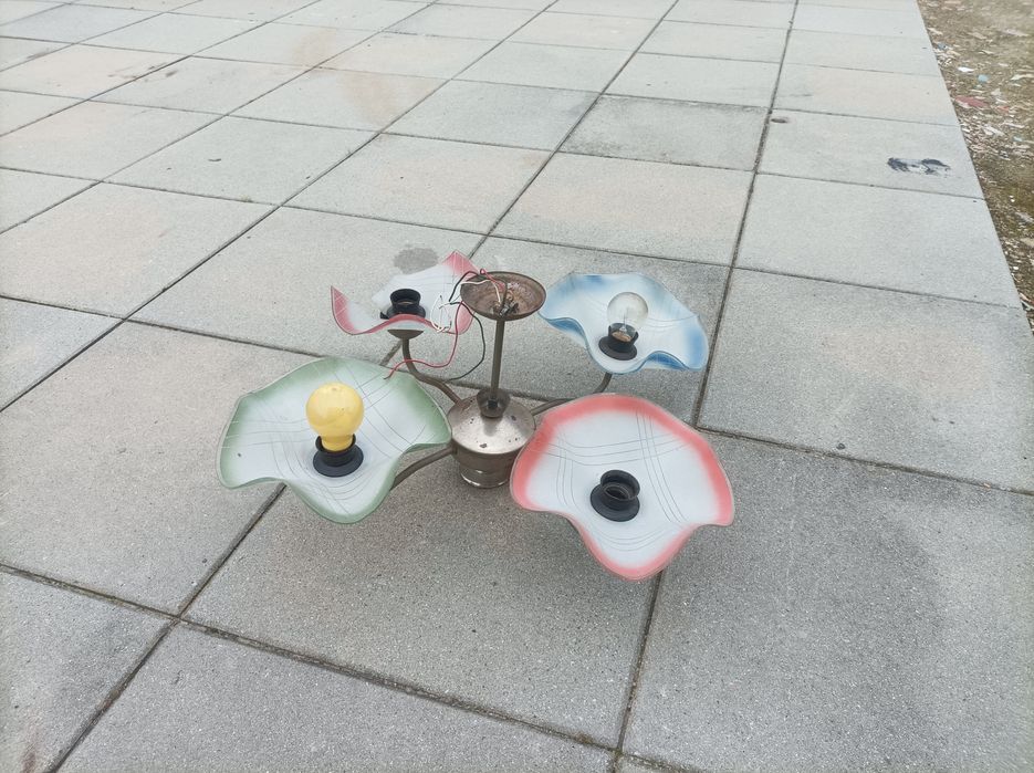 Stara lampa wisząca PRL