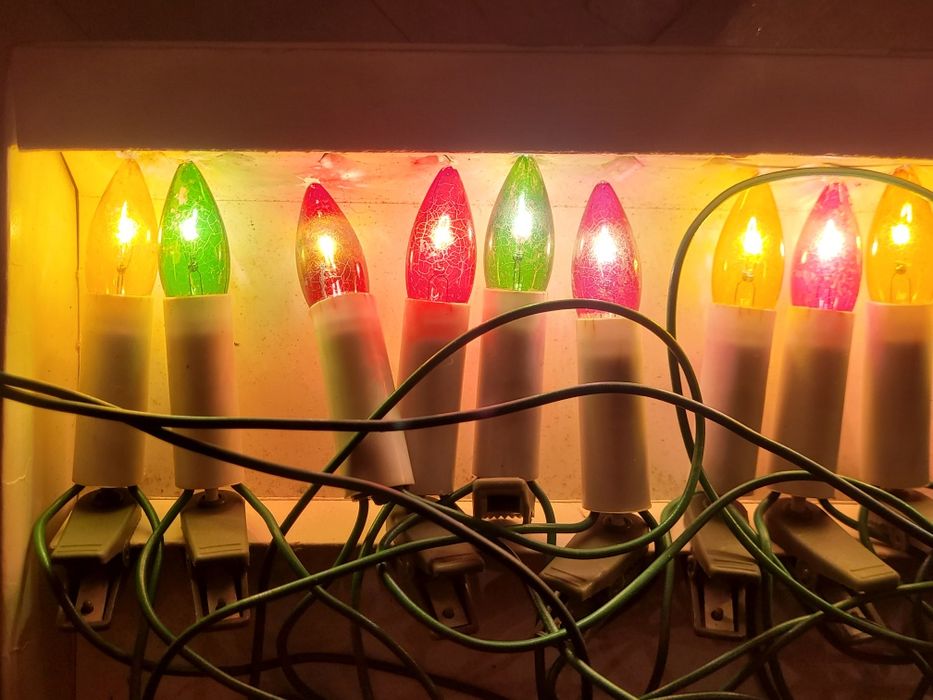 Lampki choinkowe jak świeczki PRL 1982r