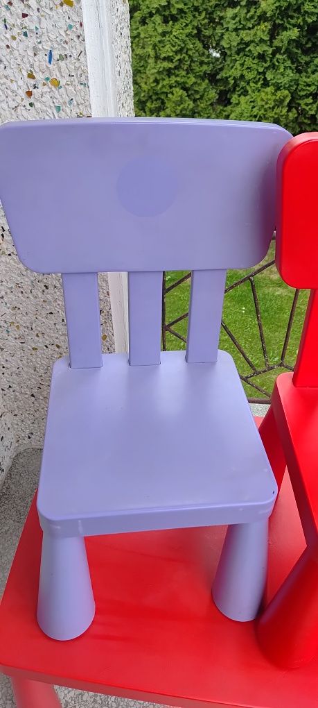 Stolik krzesło i półka dla dzieci Ikea mamut