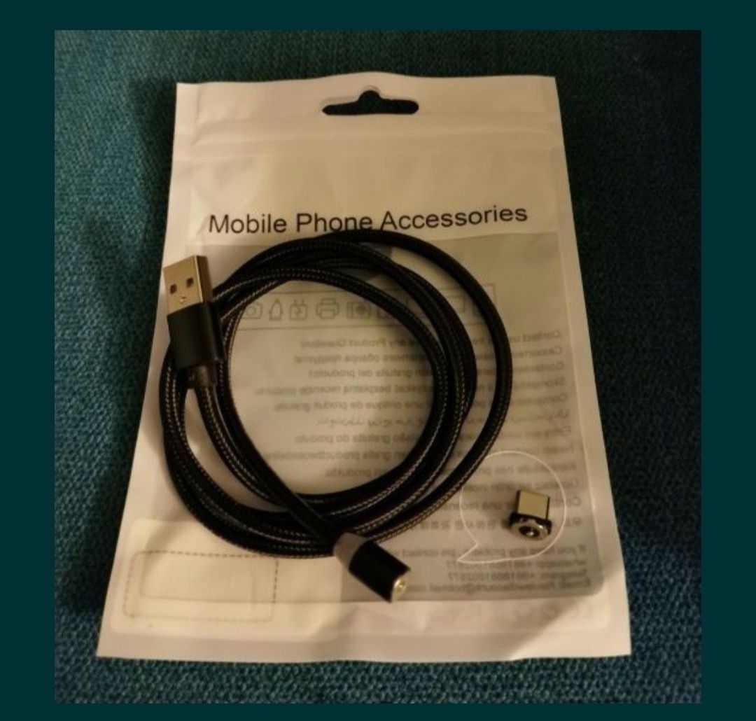 Kabel magnetyczny USB C 1metr, , ładowarka do telefonu