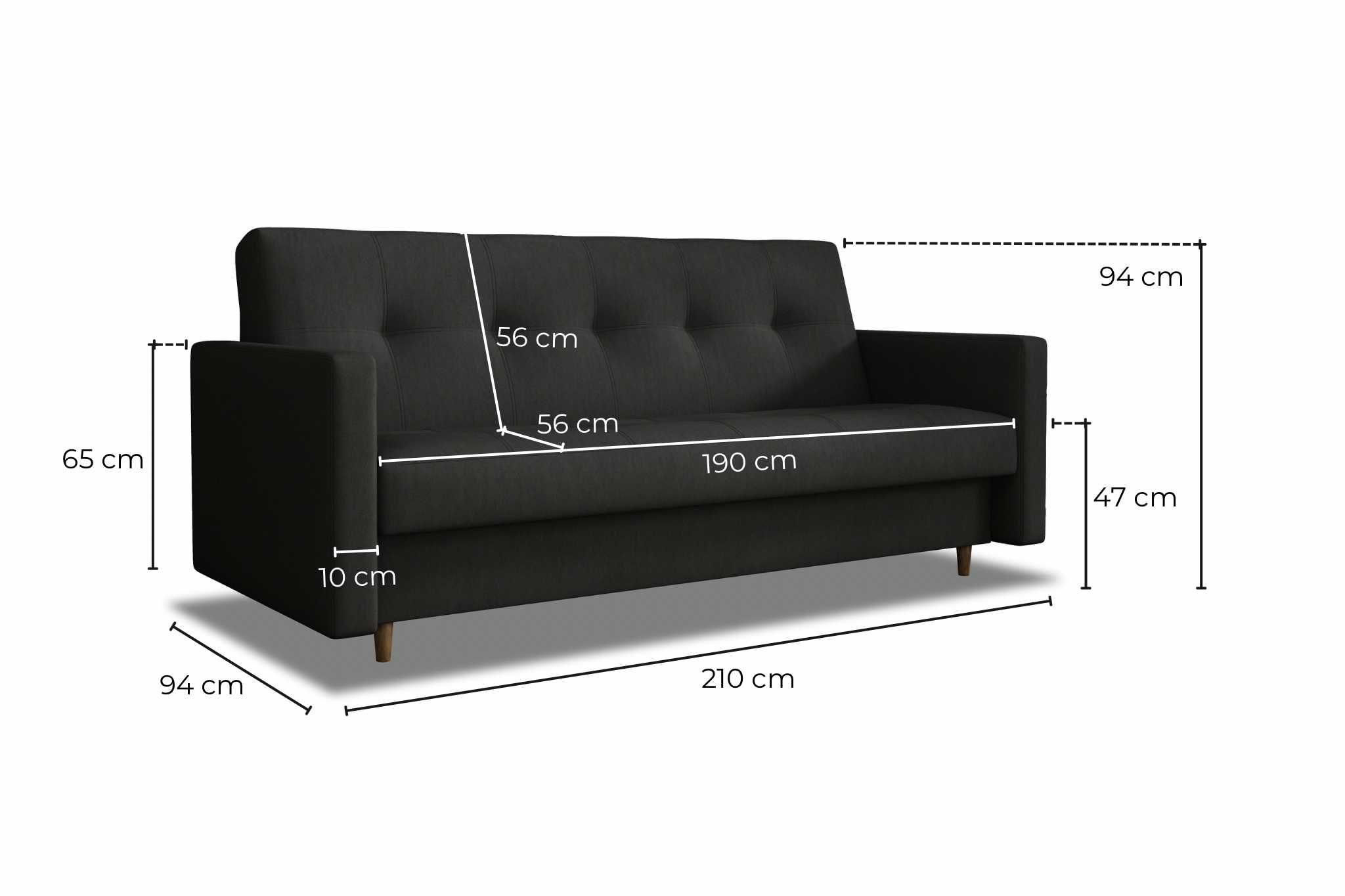 Wersalka Nadia, kanapa, sofa, łóżko. Funkcja spania, sprężyny bonell!