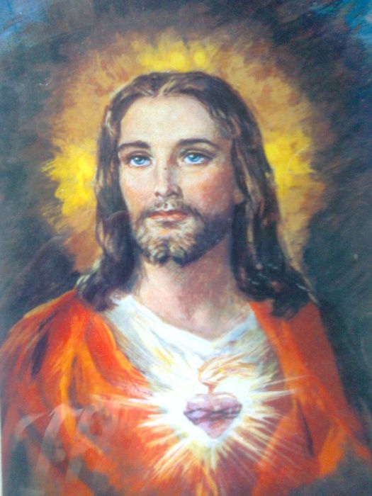 obraz stary Pan Jezus przepiekny starodawny unikat starocie