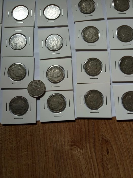 coleção incompleta de moedas de 1 esc. alpaca - aceito trocas