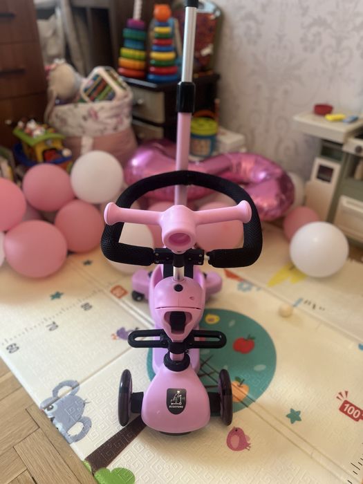 Самокат 3 в 1 з батьківською ручкою