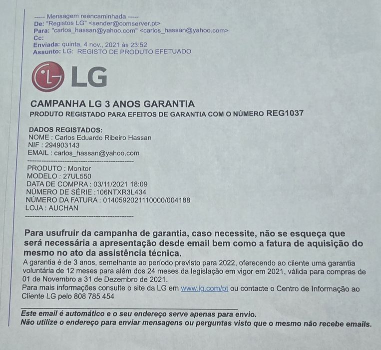 Monitor LG 4K 27"