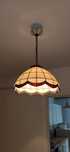 Piękna retro lampa witrażowa żyrandol PRL