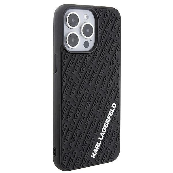 Etui Karl Lagerfeld 3D Rubber Multi Logo na iPhone 15 Pro Max - czarne