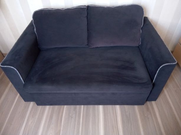 Sofa rozkładana, czarna