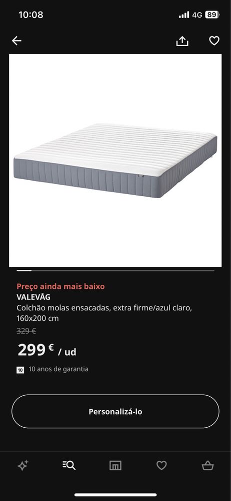 Colchao IKEA 160x200