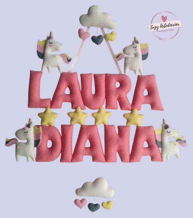 Placa Decoração Enfeite Unicórnio