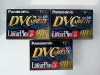 3 sztuki zestaw kasety do kamery Panasonic MiniDV 60/90