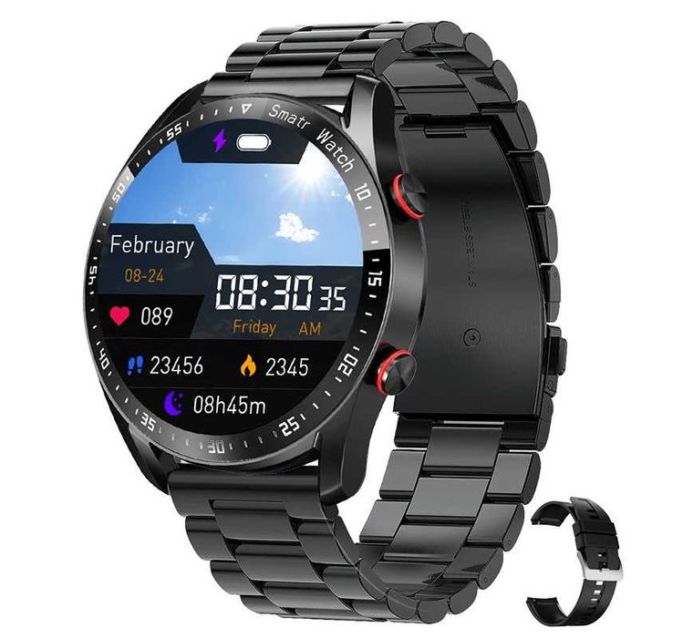 Smartwach novo preto duas pulseira