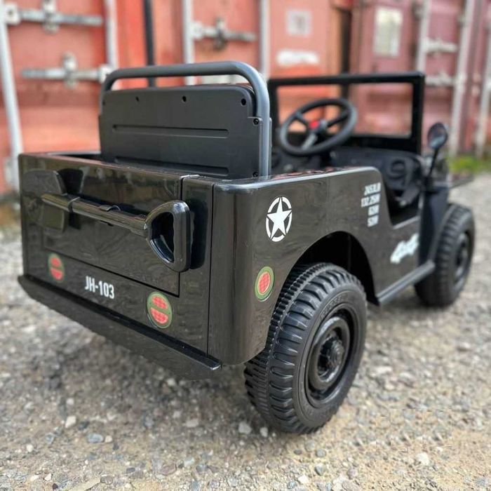 JEEP Terenowy 4x4 Retro Wojskowy Auto AKUMULATOR Elektryczny DZIECI RC